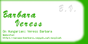 barbara veress business card